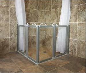 AKW Silverdale Half Height Shower Doors - Grey